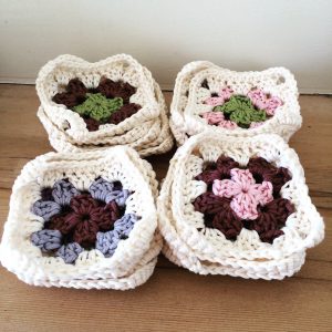 rosie and bright crochet granny squares