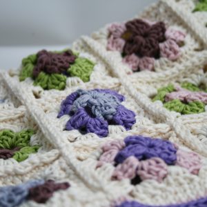 rosie and bright granny square baby blanket
